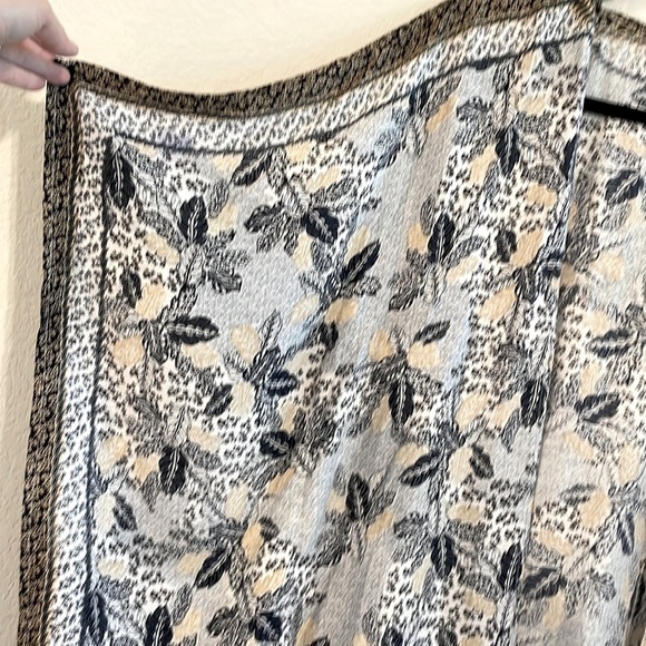 Japna Women’s Kimono Cardigan One Size White Mix Paisley Floral Open Front Boho - Picture 6 of 11